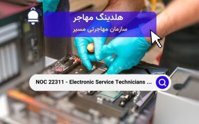 NOC 22311 – تکنسین‌های خدمات الکترونیکی (تجهیزات خانگی و تجاری)