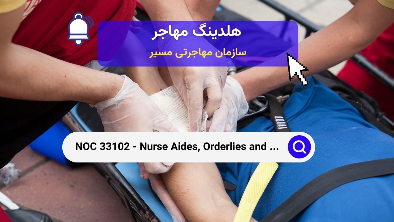 NOC 33102 - دستیاران پرستار، کمک بهیار و مرتب‌کنندگان و همکاران خدمات بیمار