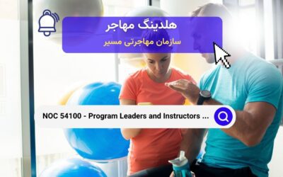 NOC 54100 – رهبران و مربیان برنامه در تفریح، ورزش و تناسب اندام